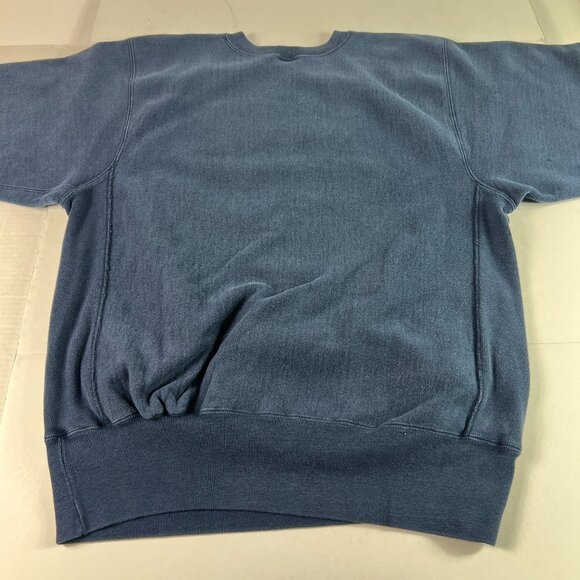 VTG Champion Reverse Weave Wisconsin Badger Sweatshirt Extra Large Blue Crewneck - Picture 10 of 14